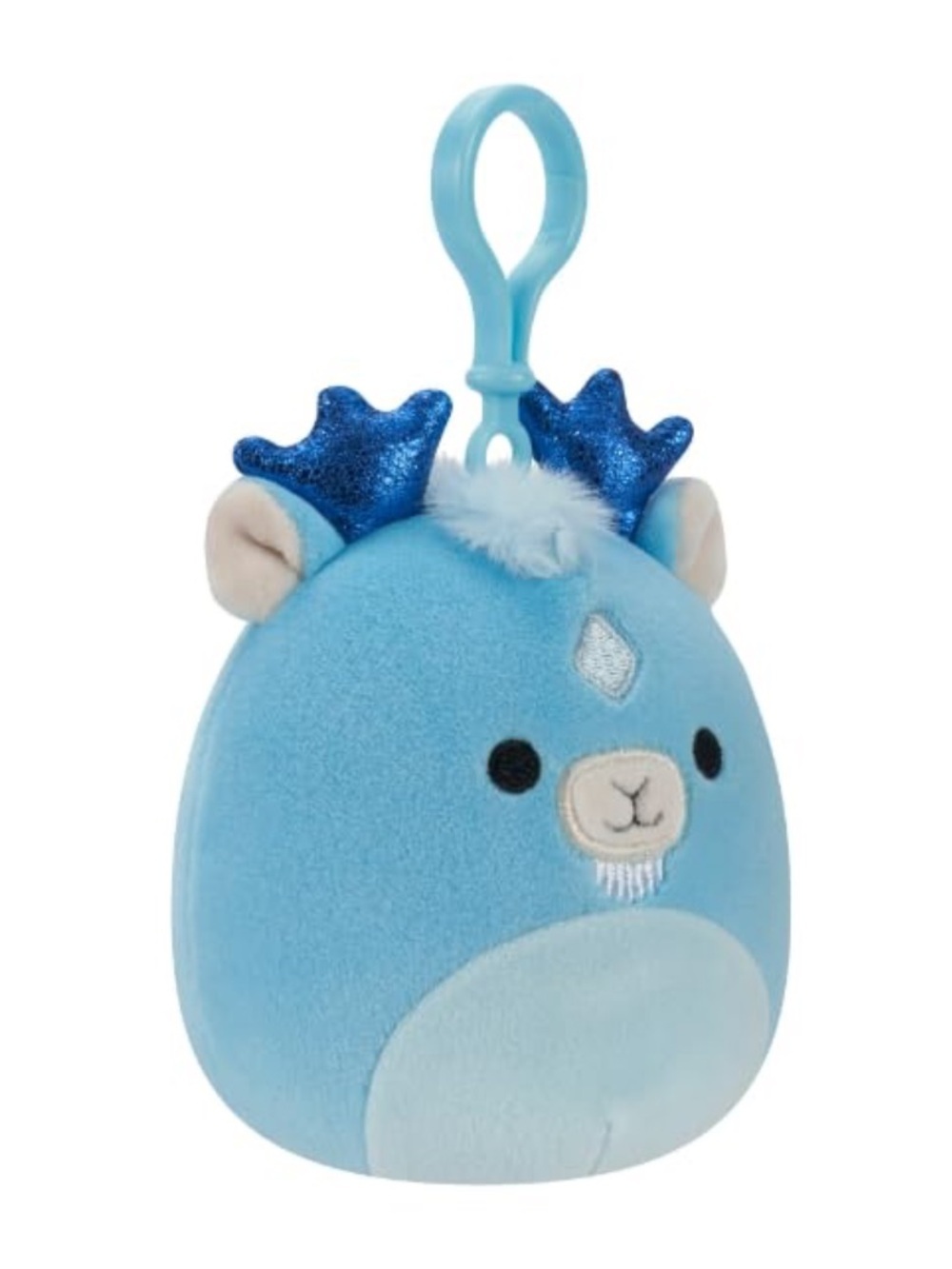 Squishmallows Blue Xam Deer Clip-On Keychain Plush kawaii cute bag